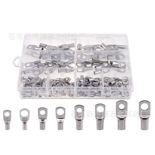 125只盒装SC系列窥口铜鼻子铜接线端子 SC环形端子连接器分类套件