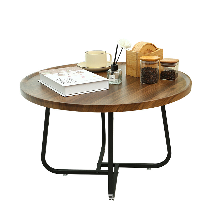 茶几轻奢现代小户型简约小桌子设计款客厅家用圆形极简实木北欧风