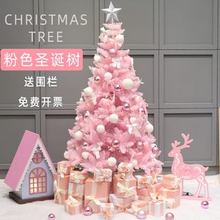 粉色圣诞树家用装 3米豪华不掉粉 饰摆件1.5米套餐少女网红1.8 2.1