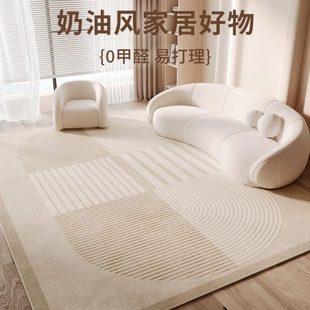 免洗轻奢风防水地垫卧室可擦冬季 地毯客厅2024新款 奶油高级免打理
