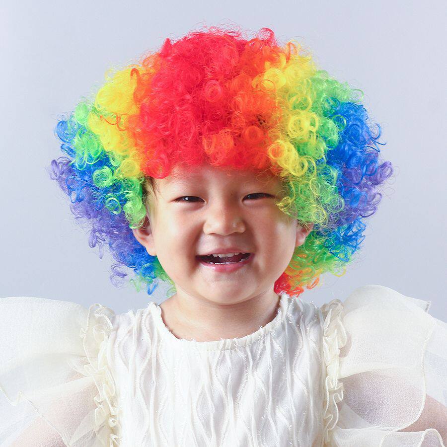 爆炸头假发儿童成人幼儿园表演