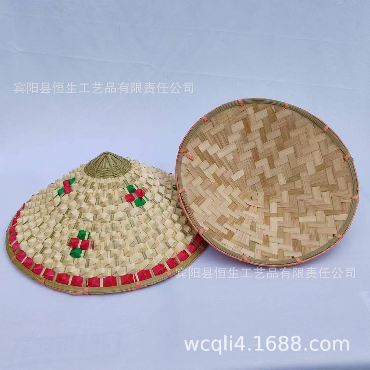 斗笠舞蹈道具竹编红军帽子舞台