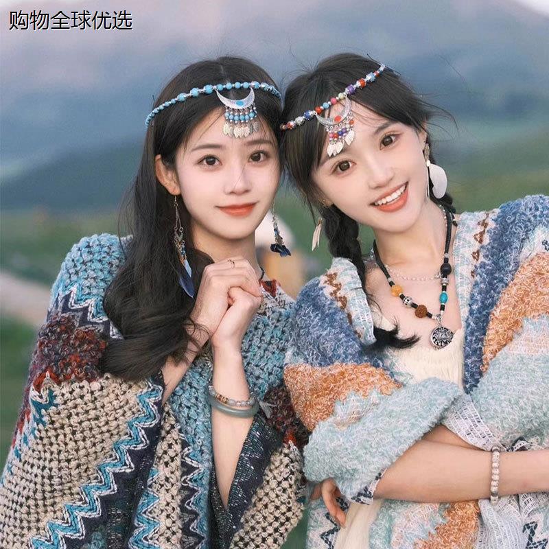 民族风藏族头饰额链耳环