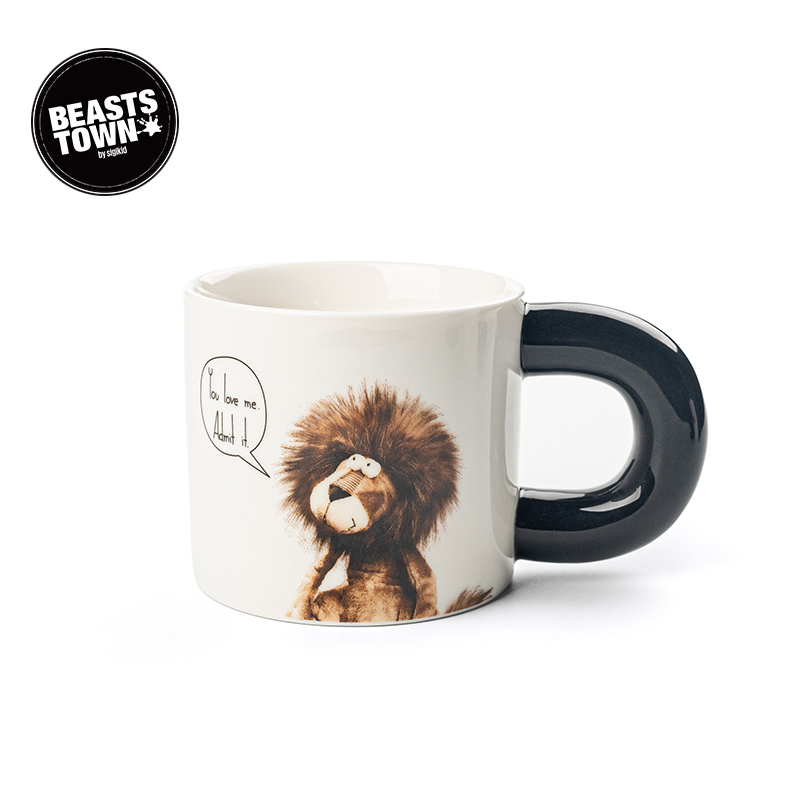 Beaststown 镇长狮子咖啡杯简约陶瓷马克杯小众水杯茶杯情侣杯