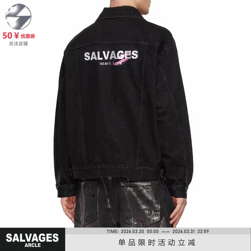 SALVAGES明星同款高级牛仔外套