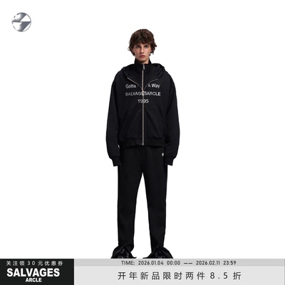 SALVAGES【开年新品两件八五折】新款高级街头拉链卫衣