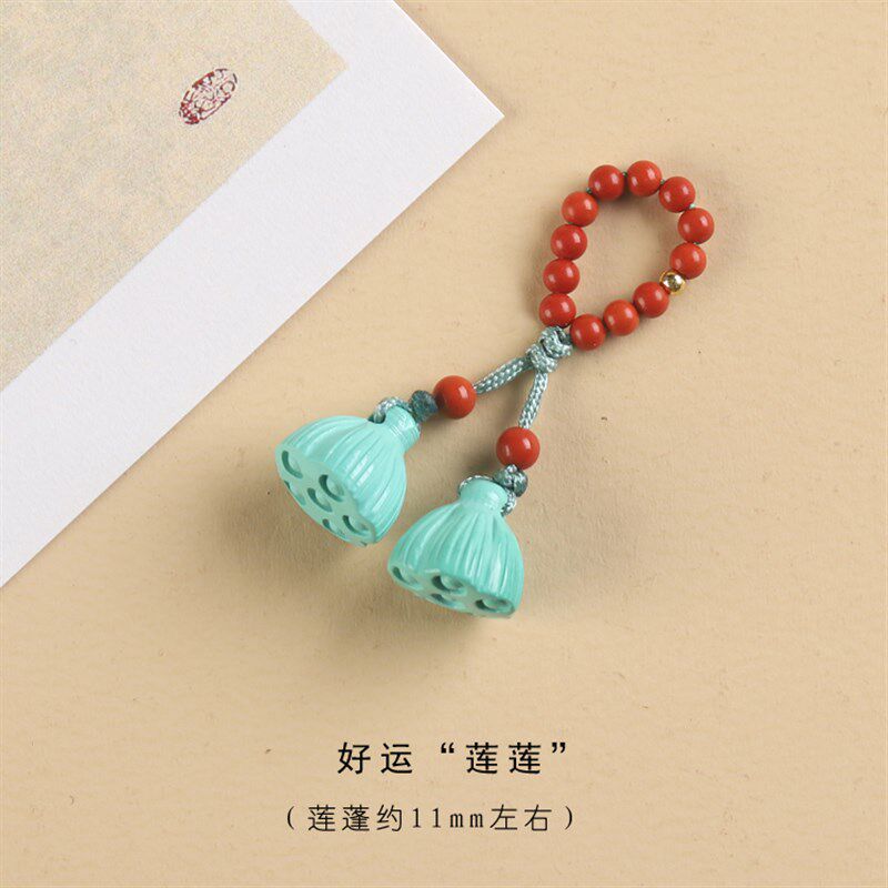 极速原矿绿松石散珠优化菱镁矿手串diy配件柿子莲蓬W铃兰花 手链