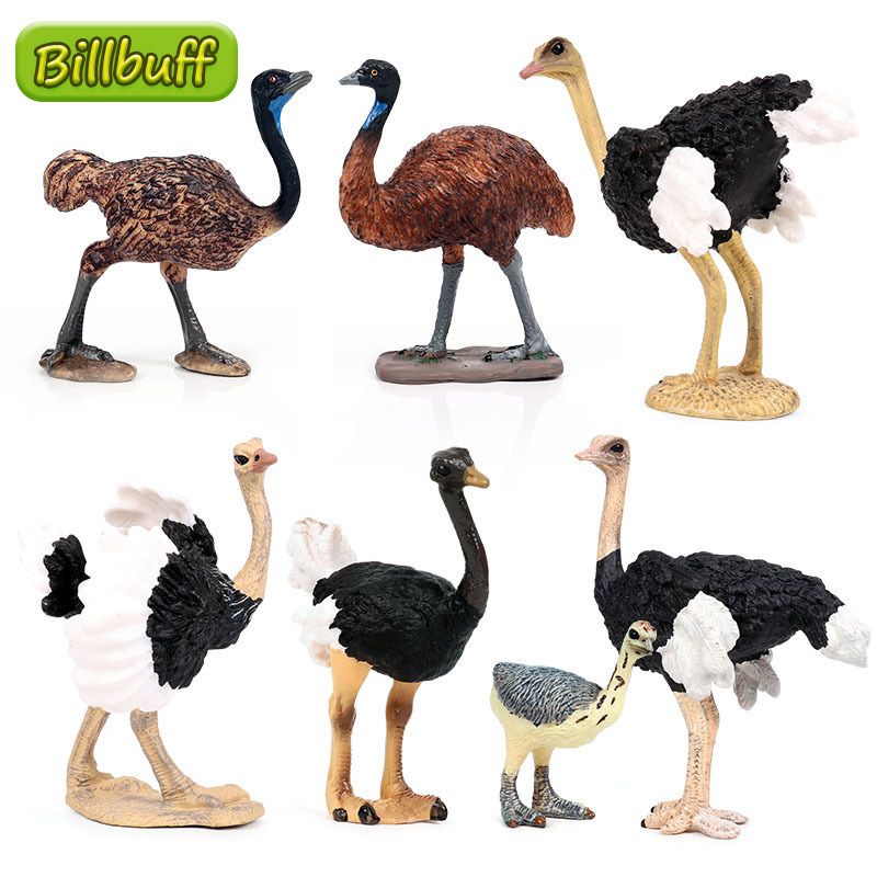 极速Hot Simulation Wild PVC Animal Ostrich Cub ModUel Action
