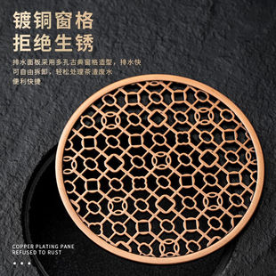 极速CERACS茶盘乌金石面储水式陶瓷茶盘茶托办公室家用Z会客厅功