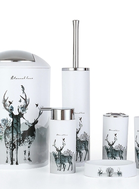 极速Nordic 6Pcs/Set Printing Bathroom Accessory STet Lotion