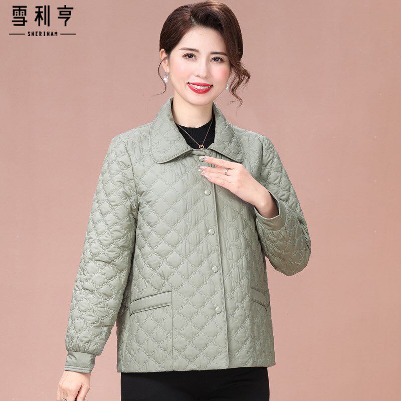 新品女士小棉袄修身短款薄款棉衣女2025年新款时尚大码Z中年妈妈