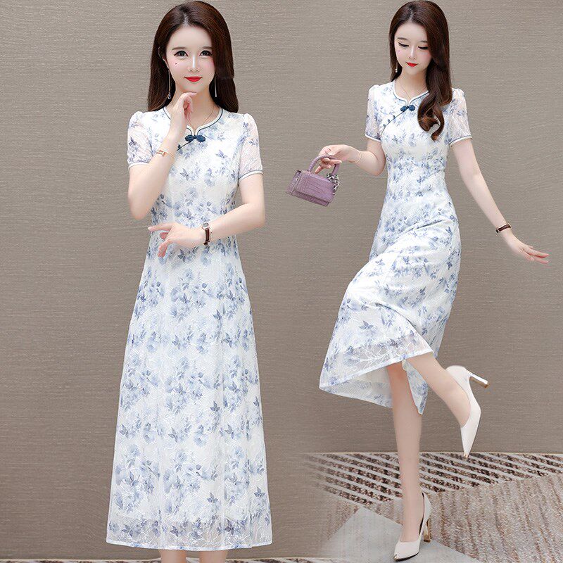 新品新中式国风i改良旗袍连衣裙2025新款女夏季高端年轻气质妈妈