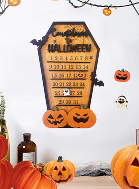 极速Wooden Halloween Decoration OrnaGments Halloween Countdo