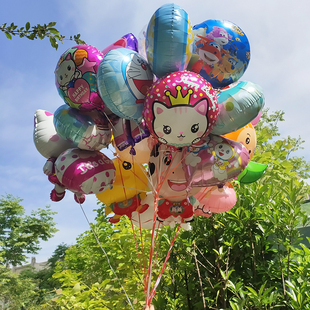 极速飘空气球送绳充可以飘起来的气球可以飞起来的卡通.铝膜铝箔