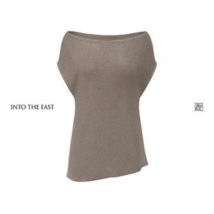 Into The East己印一字领插肩袖针织上衣