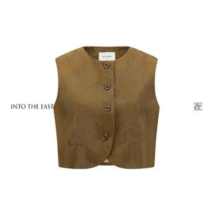 Into The East己印绒面壁花圆领马甲