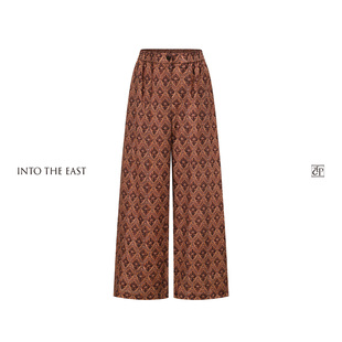 Into The East己印盾花直筒休闲裤