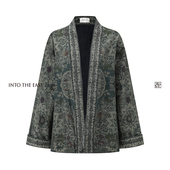 East己印复古印花牛仔开衫 Into The