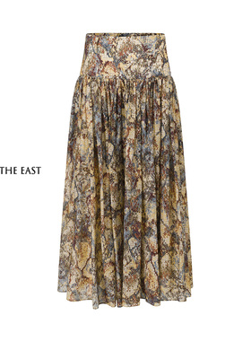 【明星同款】Into The East马赛克宽腰碎褶半裙