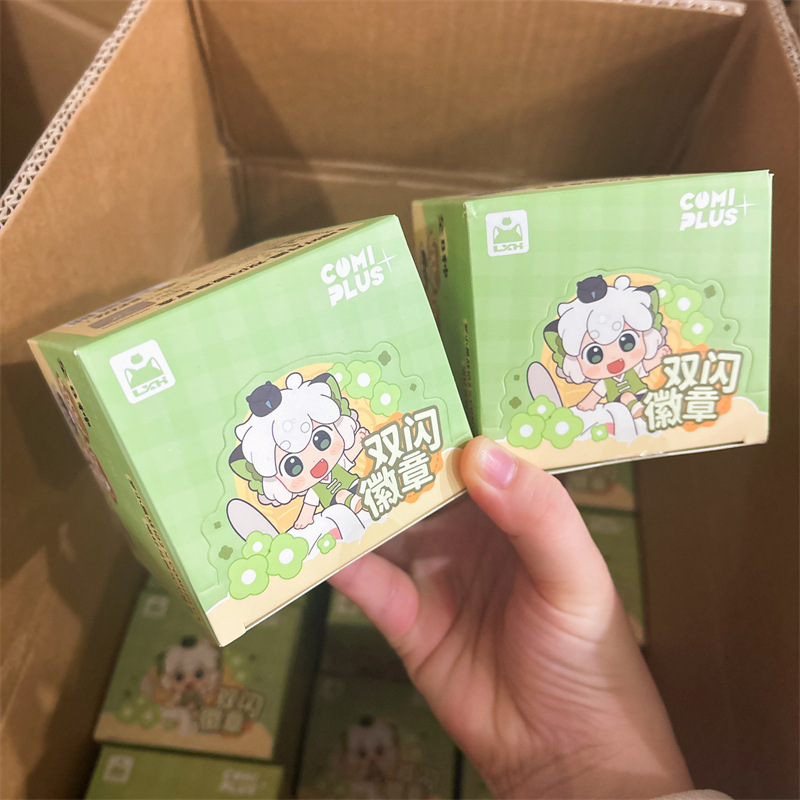 正版授权《罗小黑战记2》喵好月圆系列双闪徽章盲抽动漫周边谷子