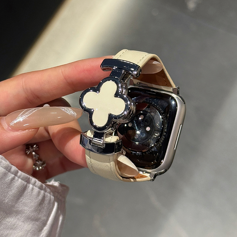 幺诺iwatch安可拉红四叶草磁吸带