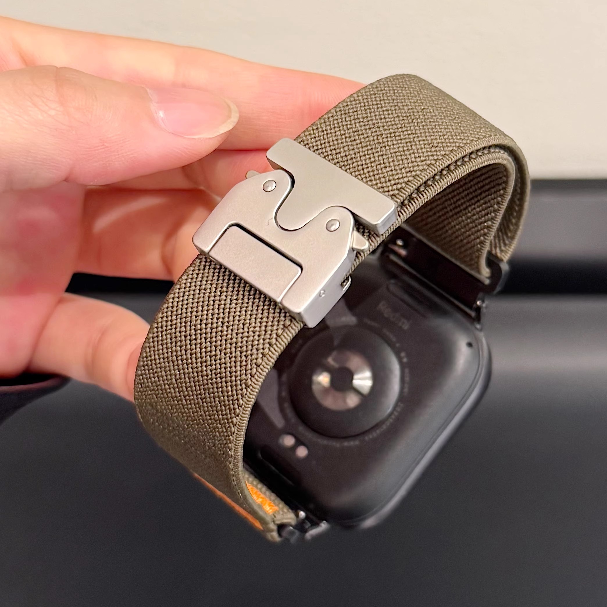 适用小米手表Redmi watch6新款尼龙缝线降落伞表带redmi watch5/4时尚机甲风伞扣帆布9pro弹力小众腕带男女款