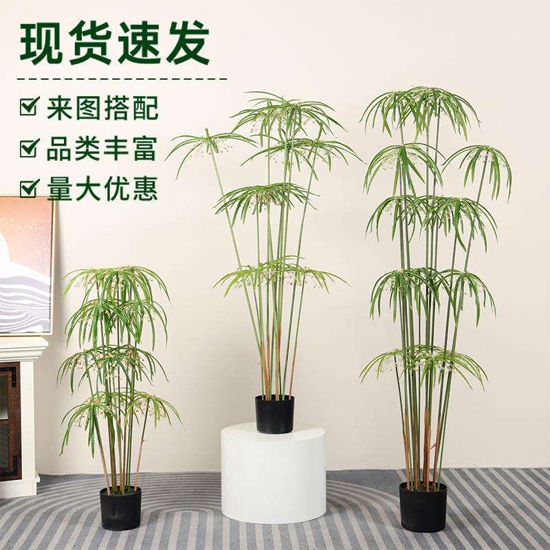 仿真绿植风车草网红仿真植物盆栽北欧风假绿植现货橱窗造景假树