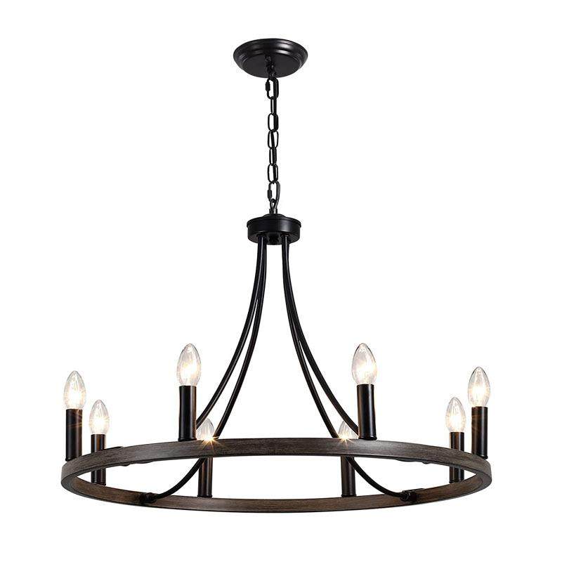 新款式美式农舍乡村工业风木纹色环形吊灯金属铁艺酒吧餐厅蜡烛灯,农机/农具/农膜,其它农用工具,淘宝优惠券,粉丝福利购,淘宝优惠卷