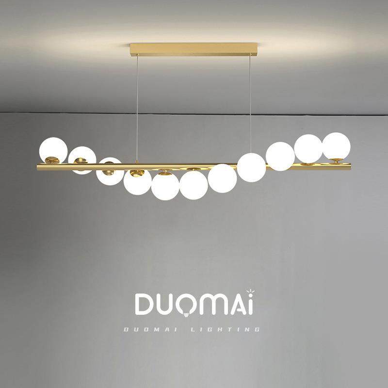 北欧奶油风一字餐厅吊灯螺旋长条餐吊灯设计师吧台前台护眼吊灯,3C数码配件,USB灯,淘宝优惠券,粉丝福利购,淘宝优惠卷