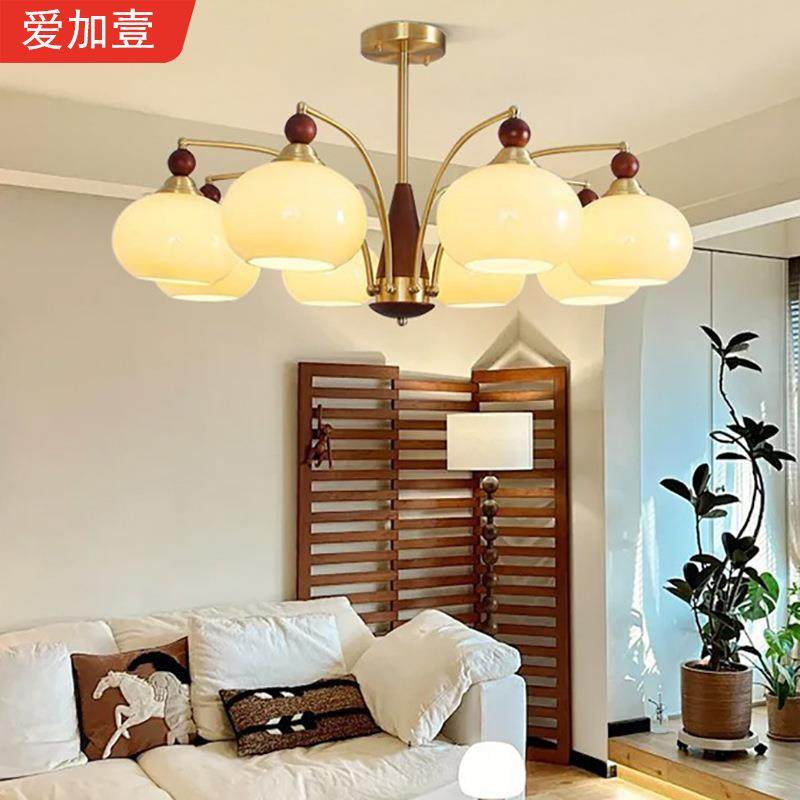 客厅主灯2025新款中古风复古餐厅灯简约大气法式奶油风卧室吊灯,3C数码配件,USB灯,淘宝优惠券,粉丝福利购,淘宝优惠卷
