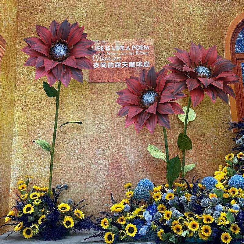 向日葵仿真花装饰大型纸艺花商场网红打卡点美陈布置场景,3C数码配件,USB灯,淘宝优惠券,粉丝福利购,淘宝优惠卷