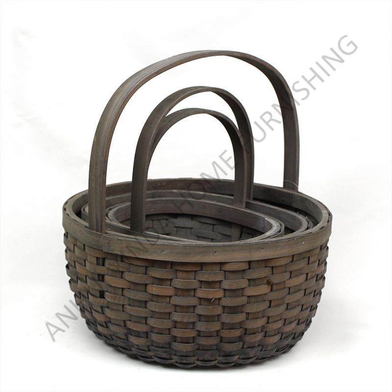 圆形木片编篮子花篮花艺装饰篮水果篮三件套收纳篮购物菜篮子,农机/农具/农膜,其它农用工具,淘宝优惠券,粉丝福利购,淘宝优惠卷