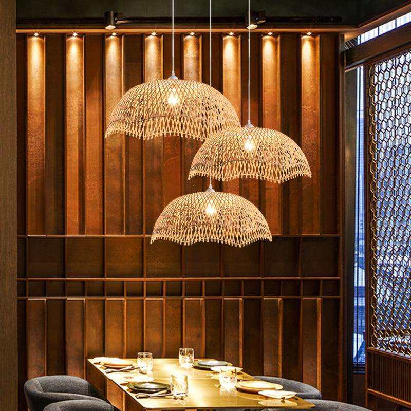 中式田园风竹编灯笼吊灯客栈餐厅竹子灯饰民宿竹艺仿古火锅店灯具,电子元器件市场,集成电路（IC）,淘宝优惠券,粉丝福利购,淘宝优惠卷