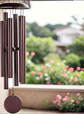 新款45寸爆花红色调铝管音乐风铃出口欧美经典金属大风铃挂饰户外