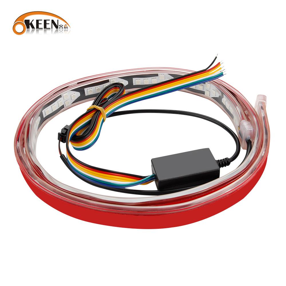 OKEEN新款24V幻彩货车箭头车尾信号灯改装高亮多功能转向流水灯条