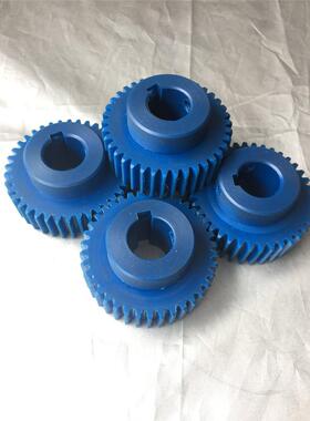 厂供链轮蓝色尼龙齿轮M2正齿轮38齿尼龙直齿轮链轮同步轮现货