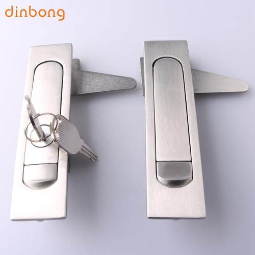 MS730配电箱电柜门锁 开关柜锁 不锈钢按钮式平面锁MS504控制柜锁