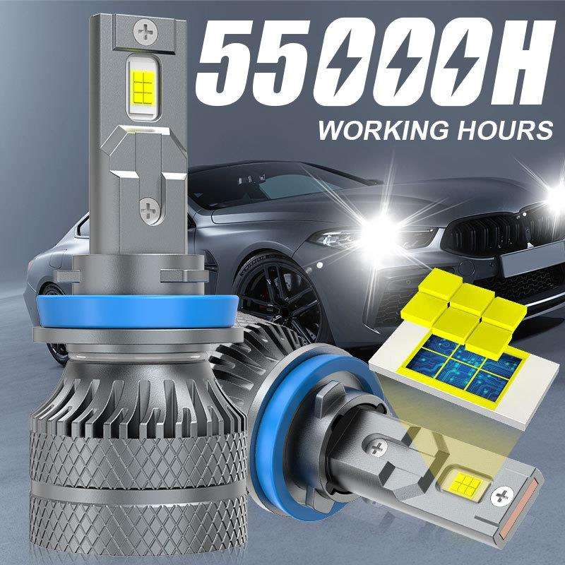 2PCS汽车LED前灯灯泡6500K白光9005H7H19006H19006H11H远近光一体