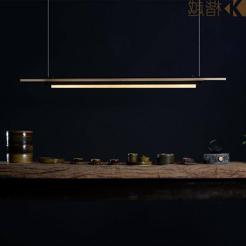 设计师餐厅吊灯现代简约北欧餐桌饭厅吧台灯具led长条办公室吊灯