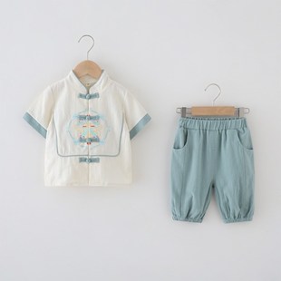 三月三儿童演出服汉服男童民族服装夏薄款古装民国风女超仙幼儿园