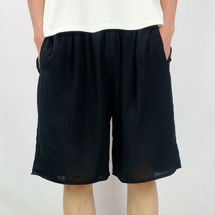 棉绸短裤 大码 五分休闲裤 夏季 大裤 中老年男士 子人造棉睡裤 衩子 薄款