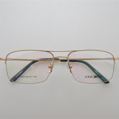 配眼镜商务男士半框近视镜金色z大脸变色眼镜大框金丝双梁眼镜框