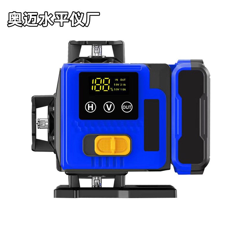 16线数显水平仪绿光贴墙地铺瓷砖高精度激光贴墙贴地仪