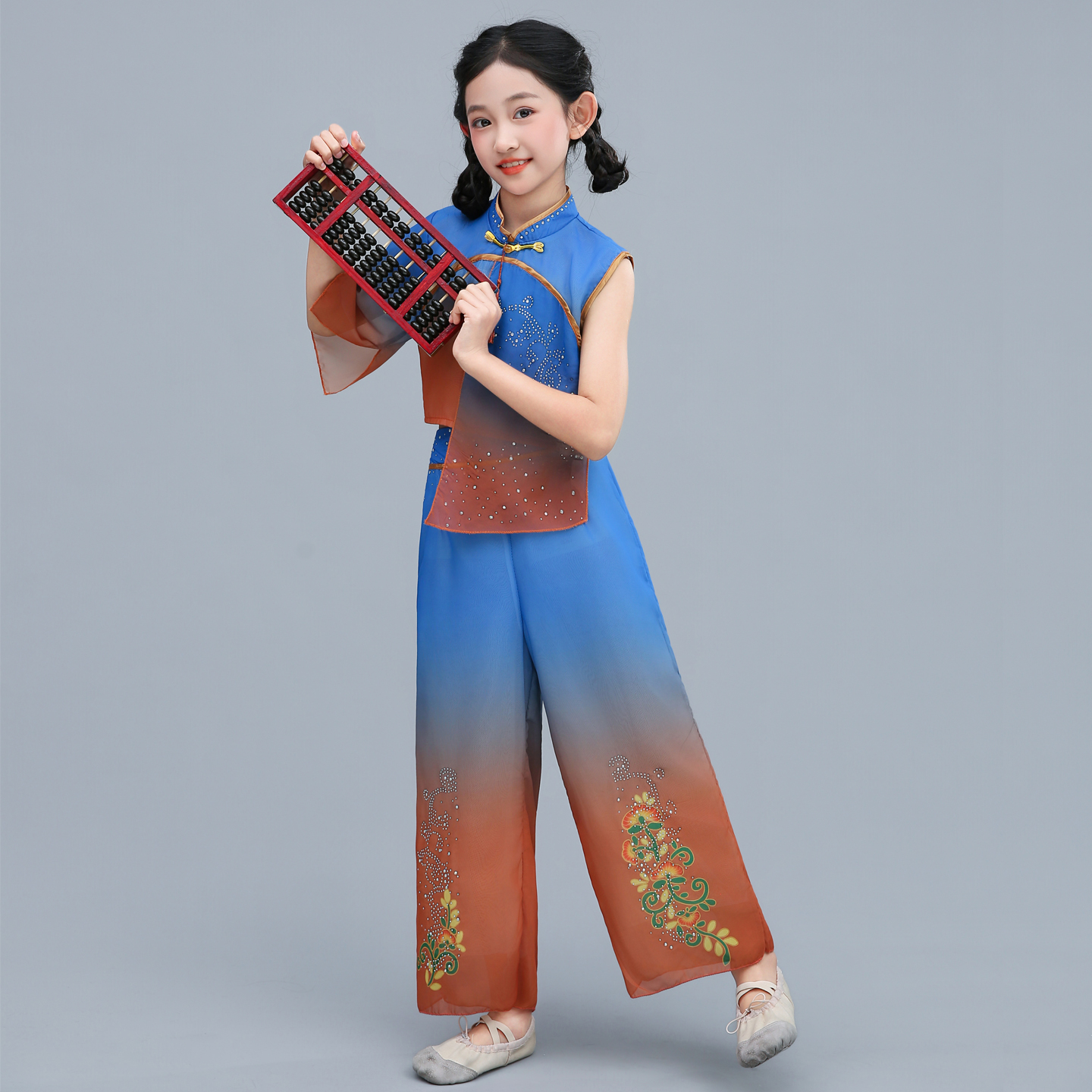 小算神演出服珠算口诀舞蹈服算盘