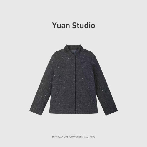 【YUAN】（衣长63）加厚保暖户外立领鹅绒外套25AW0239