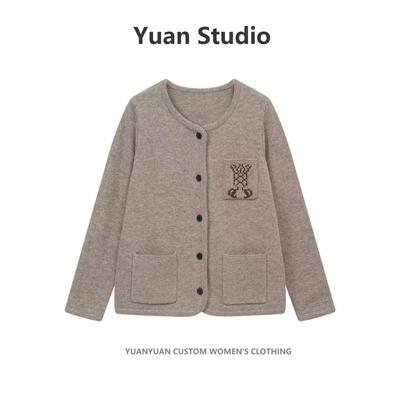 【YUAN】LP早秋羊毛开衫外套25AW0094