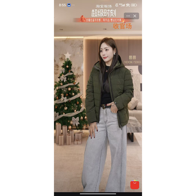 【YUAN】（衣长60）连帽抽绳排骨保暖鹅绒外套25AW0250