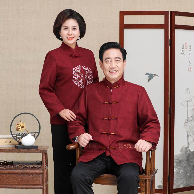 老人奶奶生日唐装女装外套秋冬妈上衣