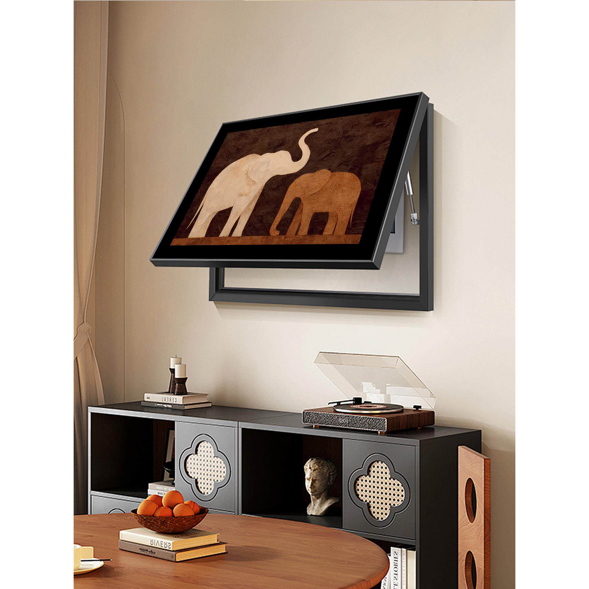 中古风电表箱装饰画大象免打孔开关盒电源箱配电箱弱电箱遮挡挂画