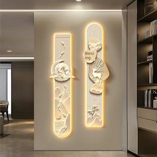 九鱼图入口入口装饰画无障碍豪华高端电视背景墙壁画入口门面墙挂